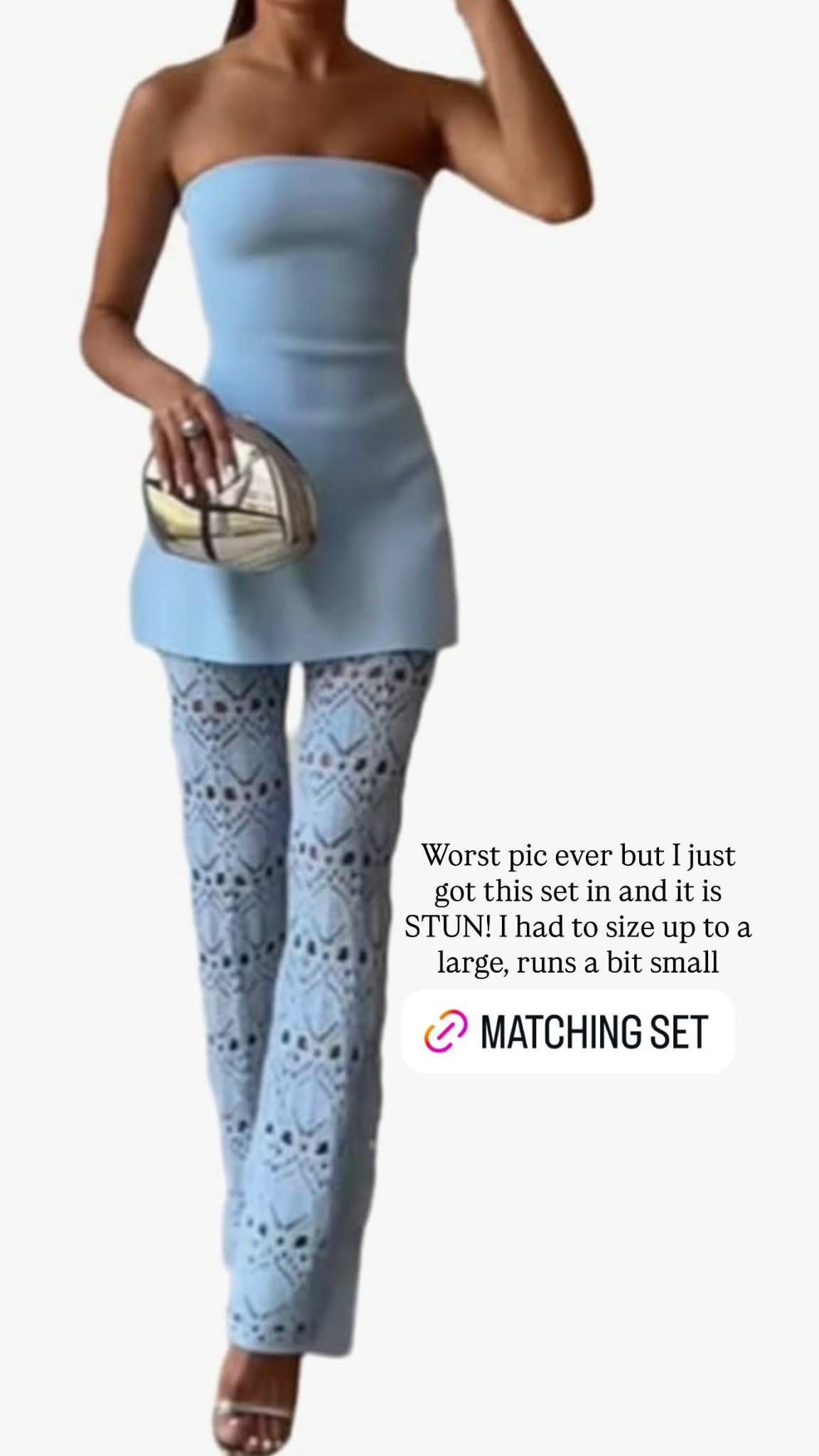 Worst pic ever but I just got this set in and it is STUN! I had to size up to a large, runs a bit small

#LTKBump #LTKootd #LTKSeasonal