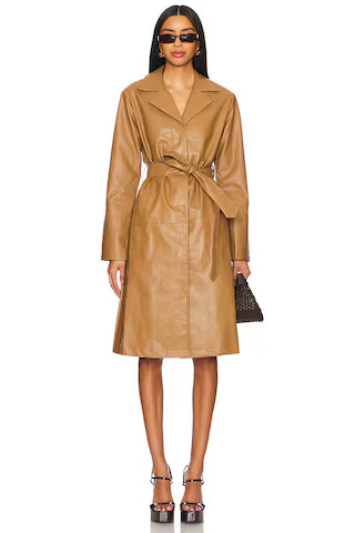 superdown Viktoria Faux Leather Coat in Camel from Revolve.com | Revolve Clothing (Global)