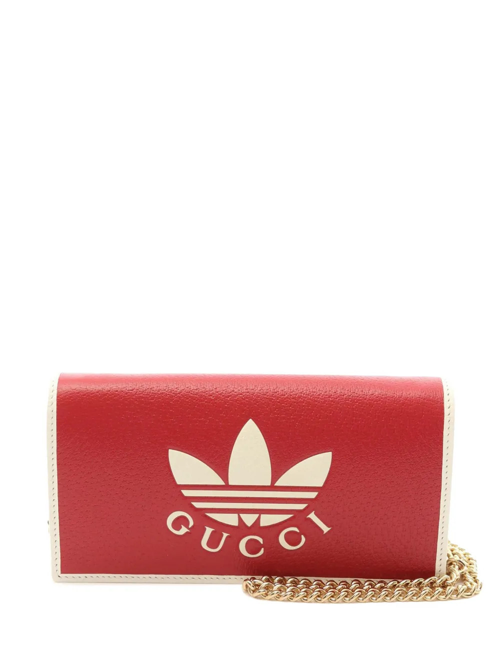 Gucci Pre-Owned 2016-2025 Adidas Leather Wallet On Chain crossbody bag - Red | Farfetch Global