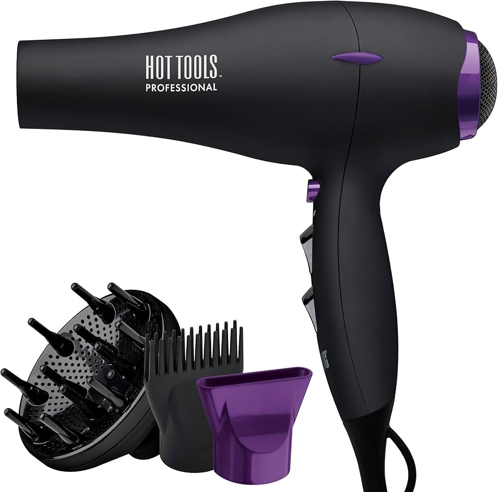 HOT TOOLS Pro Artist Tourmaline 2000 Turbo Hair Dryer | Lightweight with Quiet Blowout Results | Amazon (US)