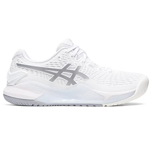 ASICS Women's Gel-Resolution 9 Tennis Shoes, 9, White/Pure Silver | Amazon (US)