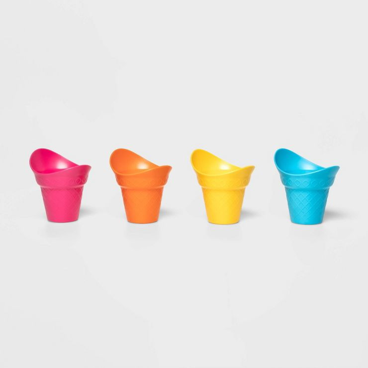 4pk Plastic Ice Cream Scoop Cones - Sun Squad™ | Target