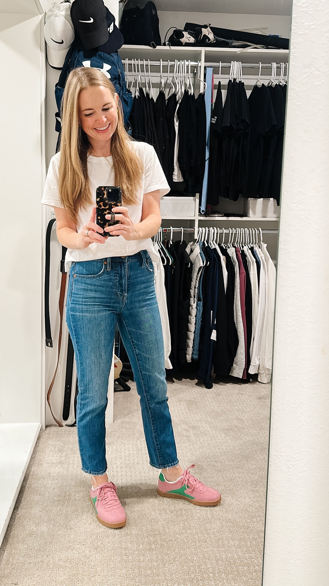 Jeans and a white tee are a classic for a reason! #walmartpartner

Add a fun pair of shoes and some classic gold jewelry and I'm ready to walk out the door!

This $8 tee from @walmartfashion was a favorite last summer and I'm so glad it is still available (and in other colors too!)

#walmartfashion