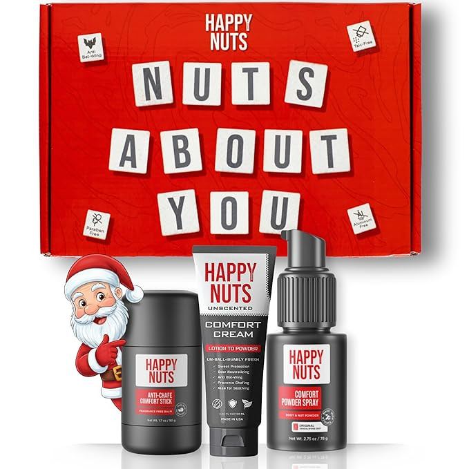 HAPPY NUTS - Nuts About You Anti Chafing Deodorant Essentials Bundle Kit - Gift Set for Men to St... | Amazon (US)