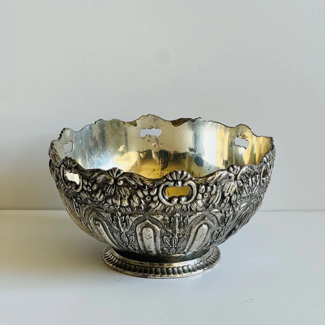 Vintage Silver Plate Raimond Ornate Trinket Bowl - Etsy | Etsy (US)