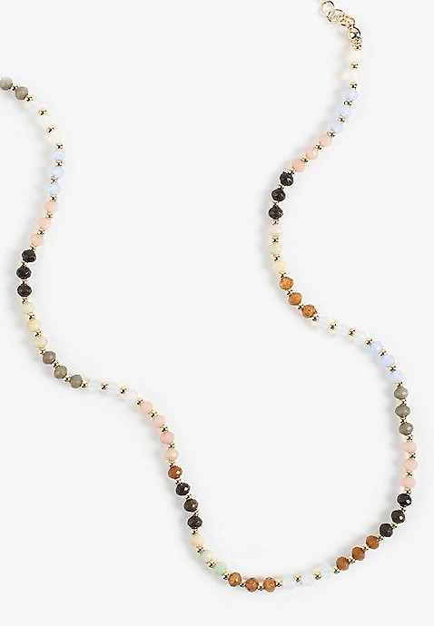 Mini Multicolor Beaded Necklace | Maurices