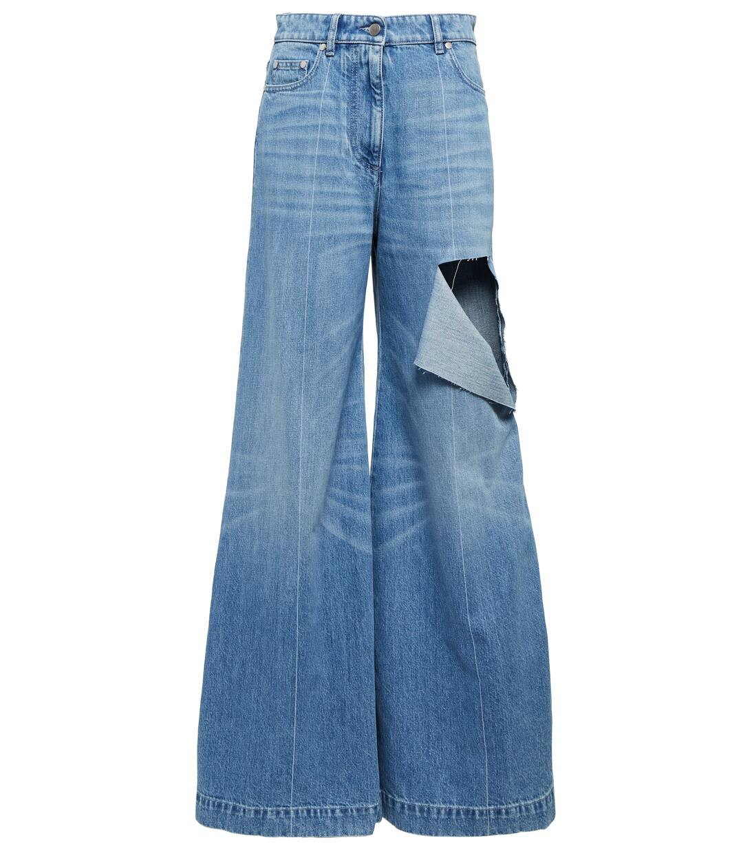 Distressed high-rise wide-leg jeans | Mytheresa (US/CA)