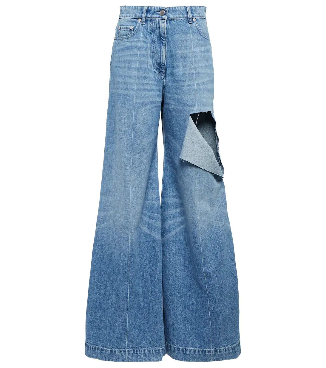 Distressed high-rise wide-leg jeans | Mytheresa (US/CA)