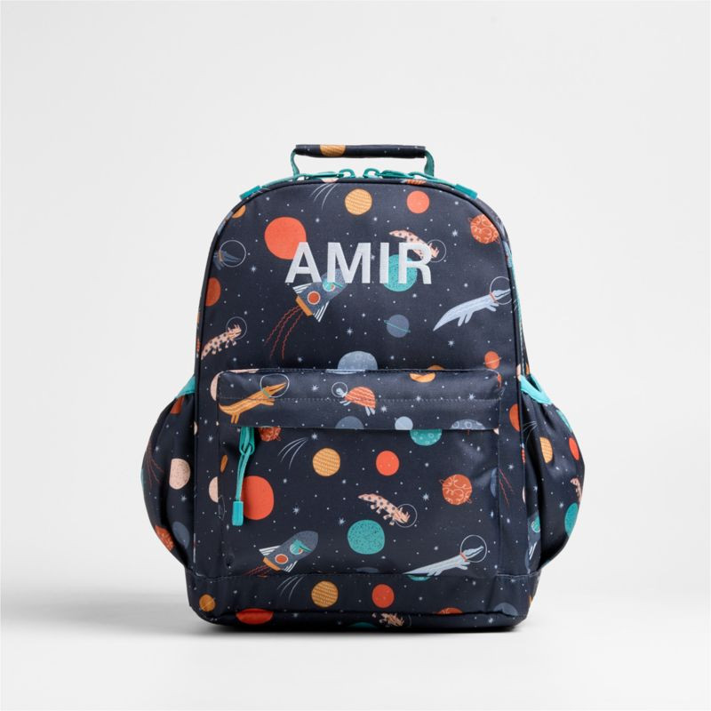 Outer Space Party Medium Kids Backpack with Side Pockets | Crate & Kids | Crate & Barrel