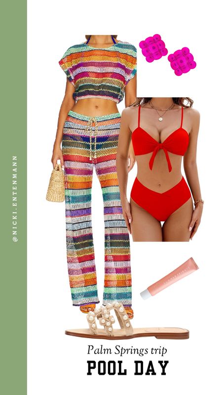 The perfect pool day outfit! 

Palm Springs pool day, pool coverups, bikini, summer Fridays, crochet cover up, travel, spring break 

#LTKswim #LTKstyletip #LTKSeasonal