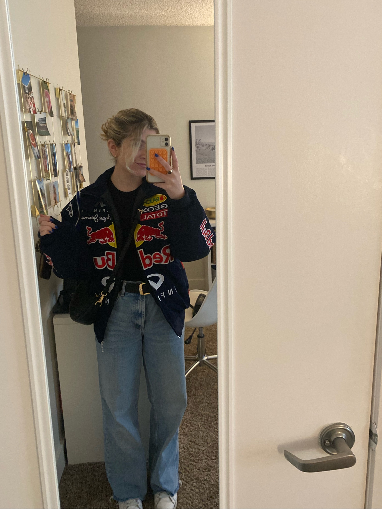  concert ootd ft. my favorite blue jeans, easy black bodysuit and red bull racing jacket ♥️

#LTKU #LTKSeasonal #LTKstyletip