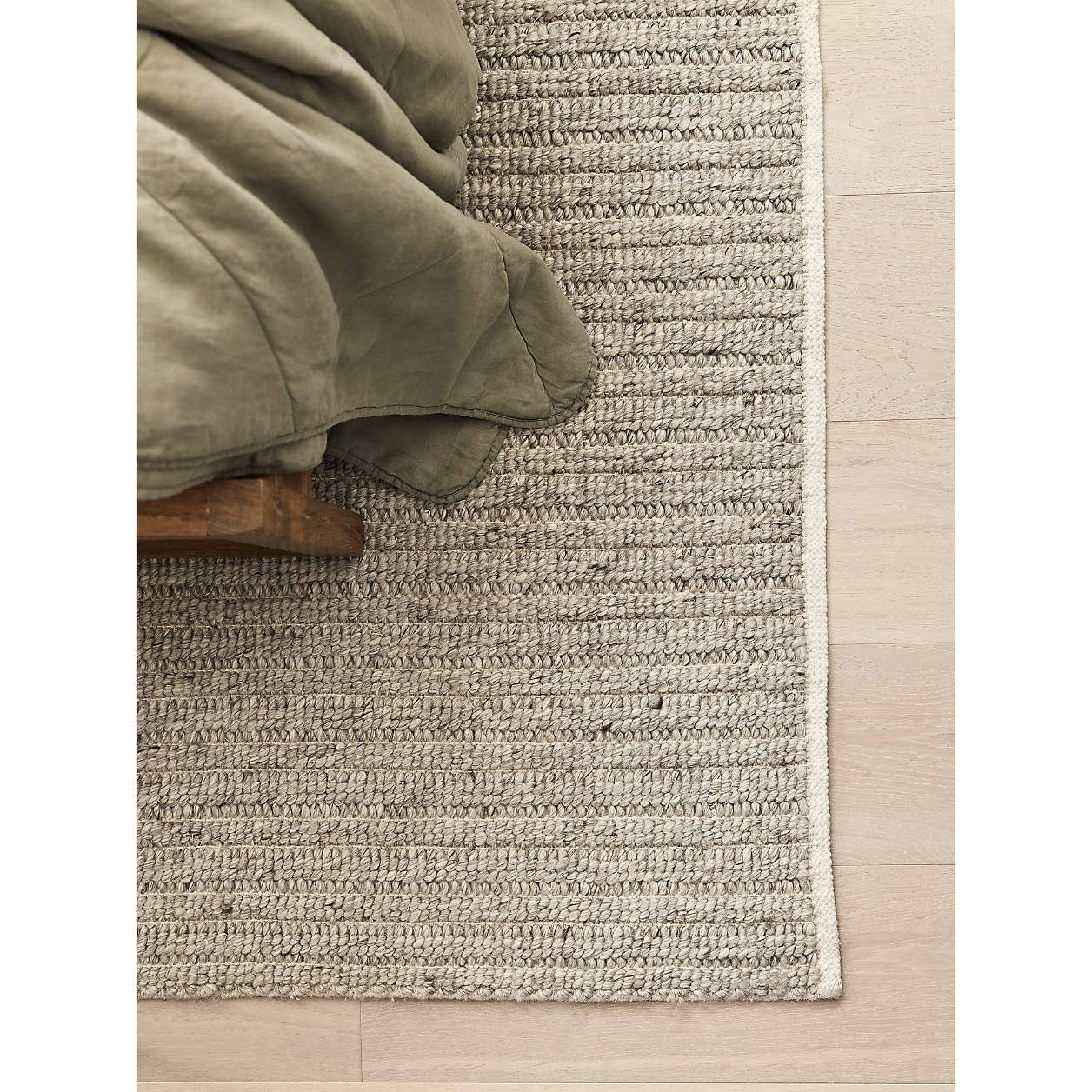 Prato Performance Wool Grey Area Rug 9'x12' + Reviews | Crate & Barrel | Crate & Barrel