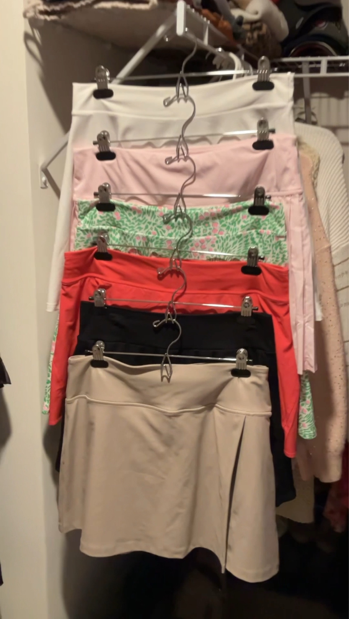 Stacking metal pant hangers for pants, tennis skirts, matching sets, skirts or workwear. Super versatile!

#LTKHome #LTKFindsUnder50 #LTKfitnessgoals