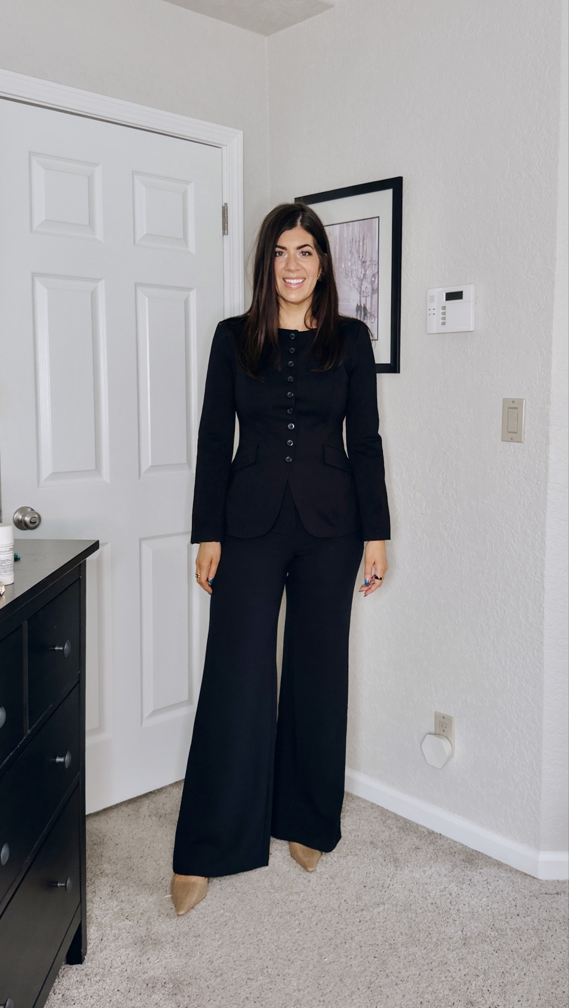 Work outfit inspo
In a medium button up collarless blazer
8tall flat front trousers


#LTKMidsize #LTKTall #LTKWorkwear