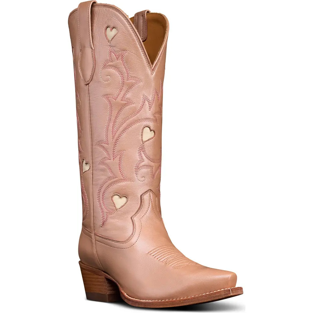 Tecovas The Annie Hearts Western Boot in Rose Gold at Nordstrom, Size 7 | Nordstrom