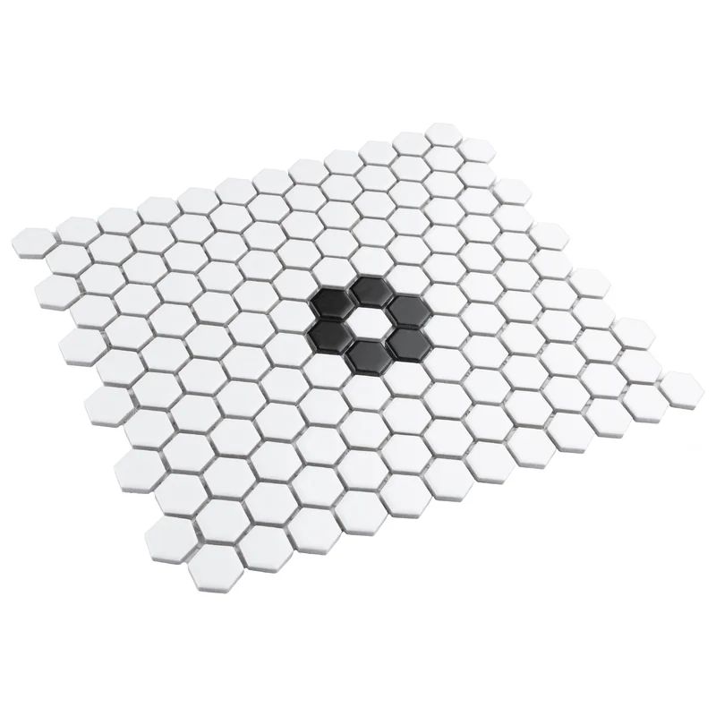 Metro Hex 0.9" x 0.9" Porcelain Honeycomb Mosaic Wall & Floor Tile | Wayfair North America