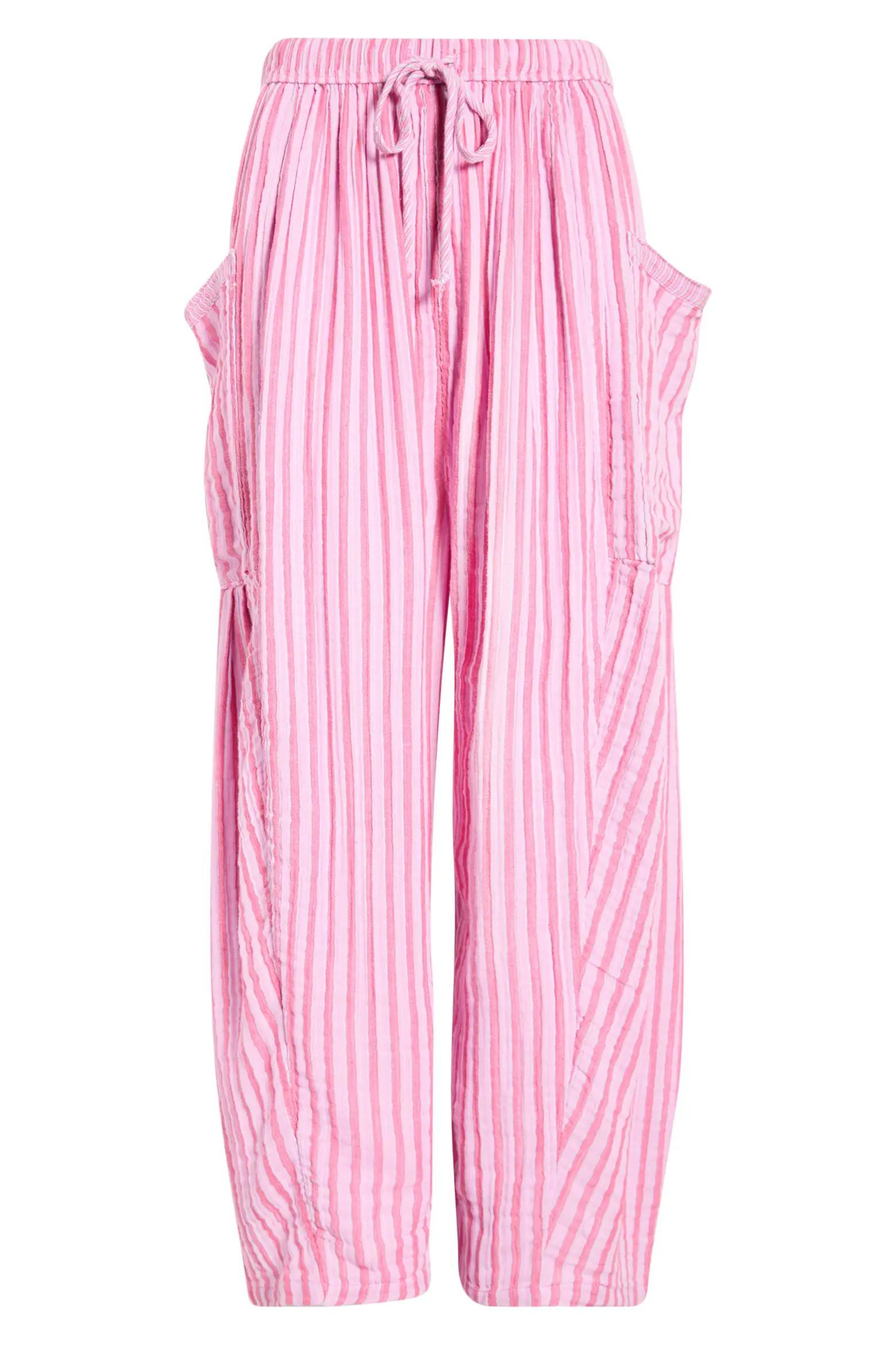 Quin Stripe Cotton Drawstring Pants (Women) | Nordstrom | Nordstrom