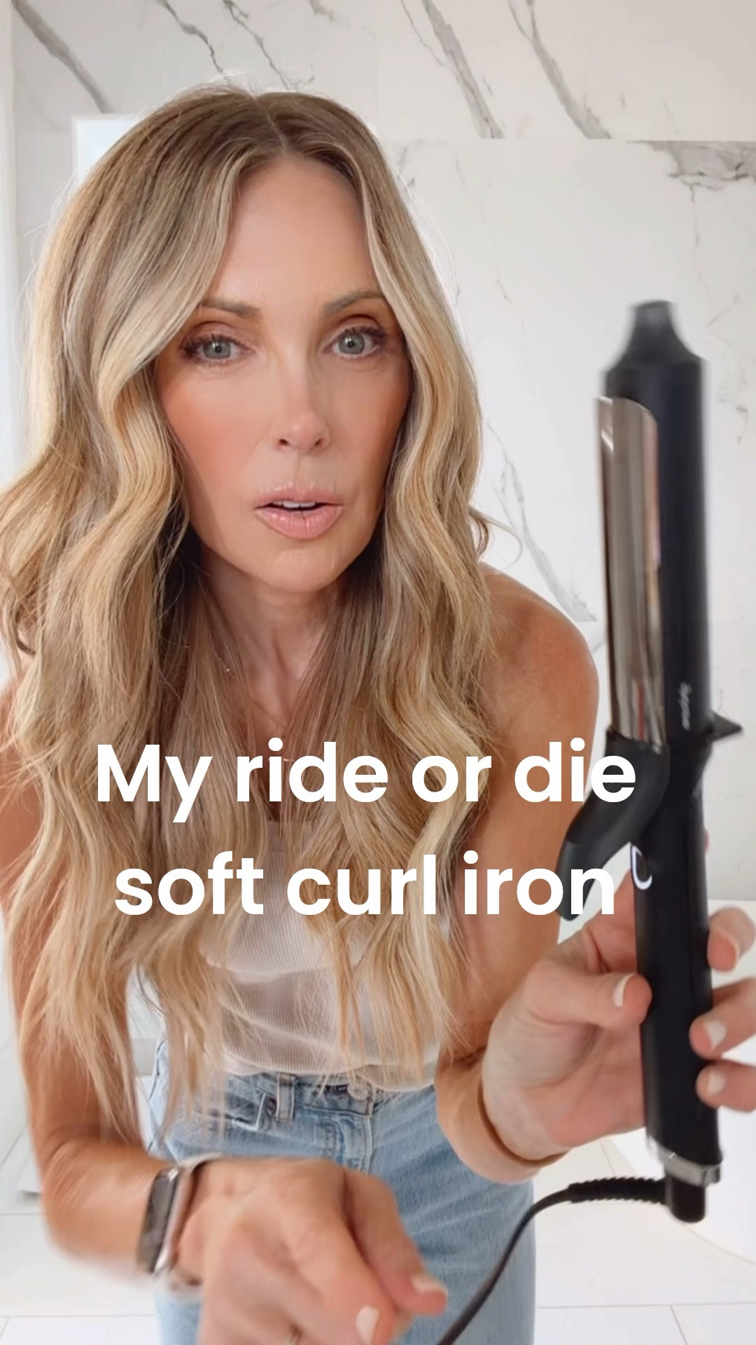 A celebrity stylist recommended this ghd iron to me and the curls genuinely hold for two days. For my look, I leave 2–3 inches out at the ends for a more relaxed finish. 
Get it 30% off. 

#Ad #BluemercuryPartner #Paidlink #bluemercury@bluemercury

#LTKgrwm #LTKOver40 #LTKBeauty