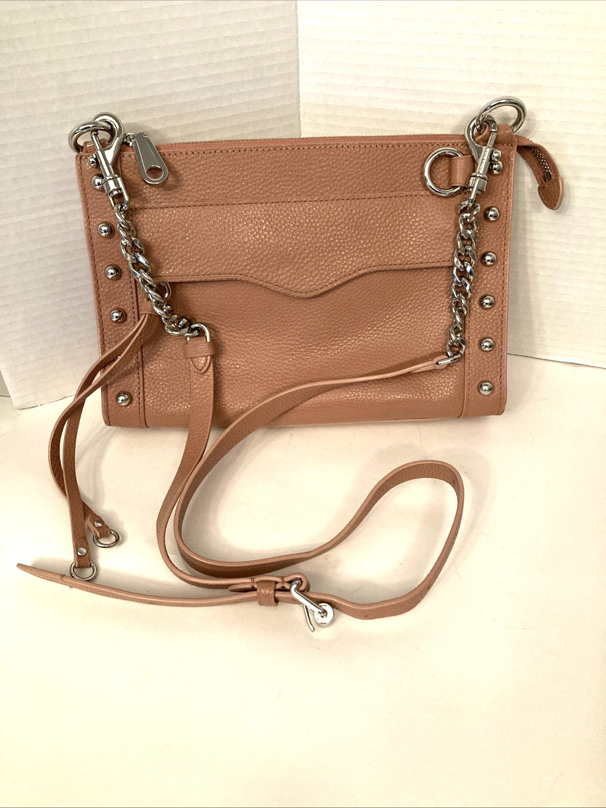 Rebecca Minkoff MAB Desert Rose Leather Crossbody with Studs $198 Retail | eBay AU