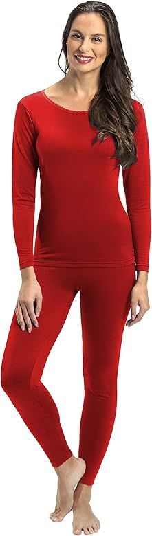 Rocky Thermal Underwear for Women Lightweight Cotton Knit Thermals Women's Base Layer Long John S... | Amazon (US)