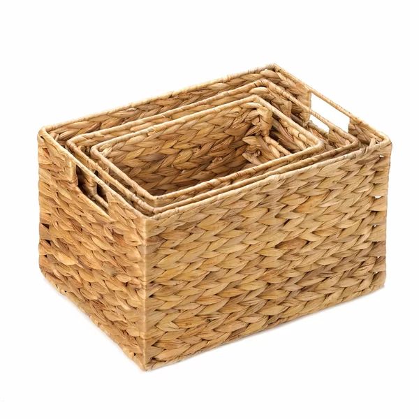 3 Piece Wicker Basket Set | Wayfair North America