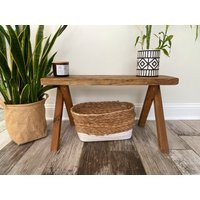 Handmade Farmhouse Skinny Bench | Barn Wood Bench Rustic Home Decor Furniture Entryway Porch Country | Etsy (US)