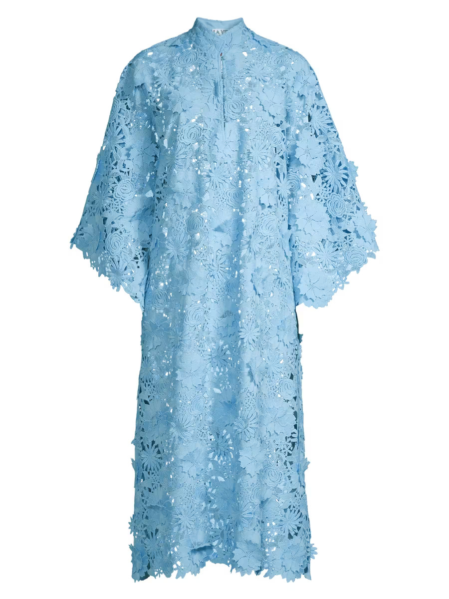 Floral-Lace Caftan Midi-Dress | Saks Fifth Avenue