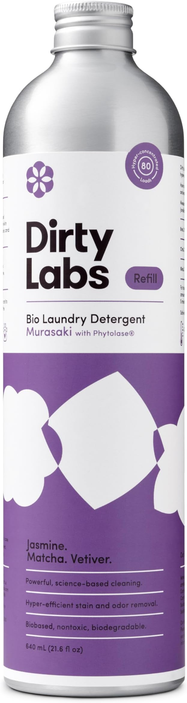 Dirty Labs | Murasaki Scent | Bio-Liquid Laundry Detergent | 80 Loads (21.6 fl oz) | Hyper-Concen... | Amazon (US)