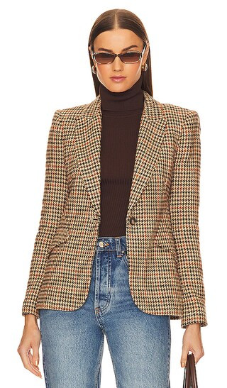Chamberlain Blazer in Brown Multi Houndstooth | Revolve Clothing (Global)