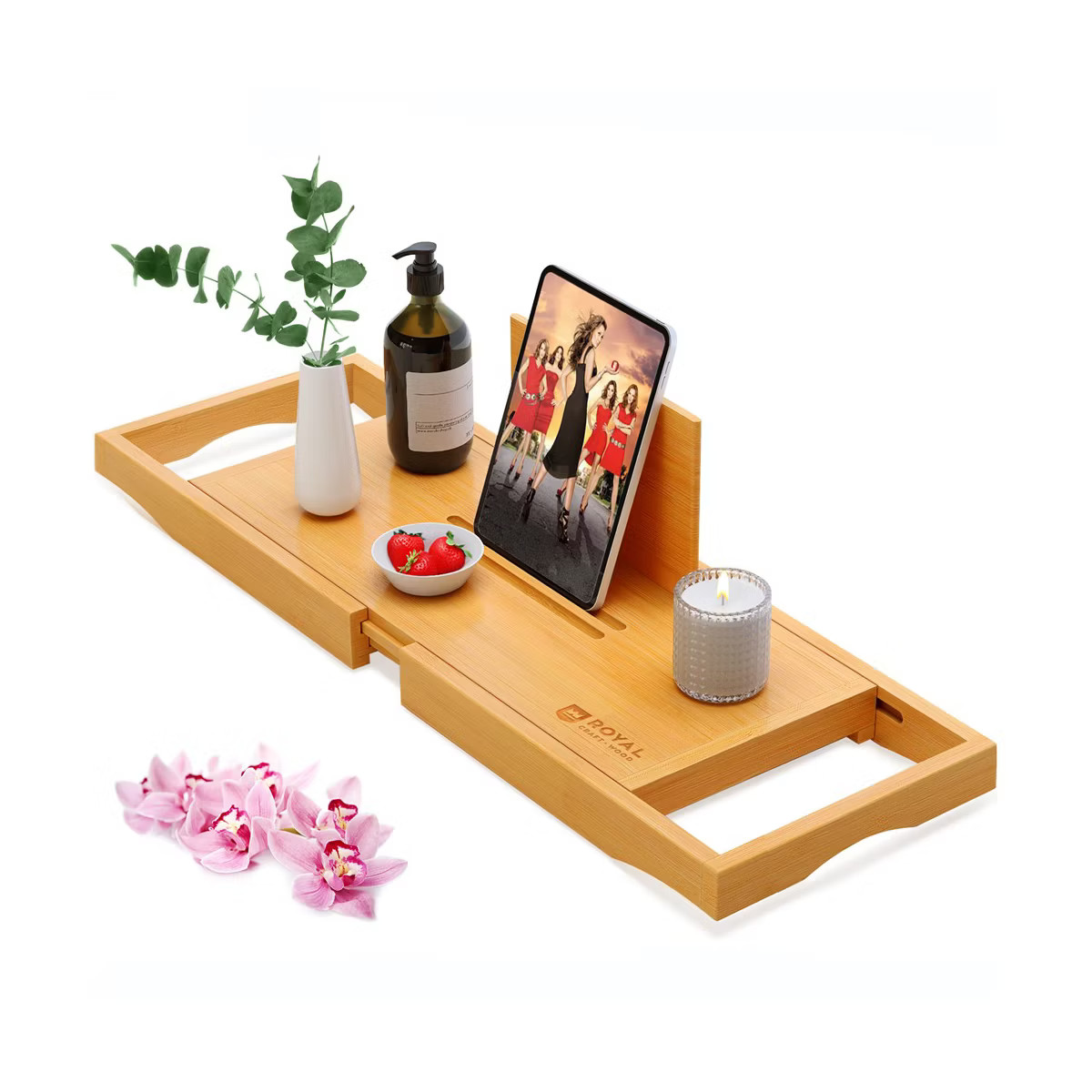 Royal Craft Wood Bamboo Adjustable Bathtub Caddy Tray | Target