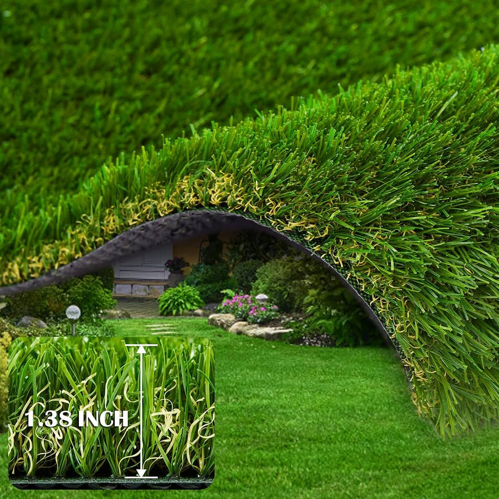 ZGR Artificial Grass Rug 4 FT x 6 FT Fake Faux Grass, Indoor Outdoor Patio Garden Lawn Landscape ... | Amazon (US)