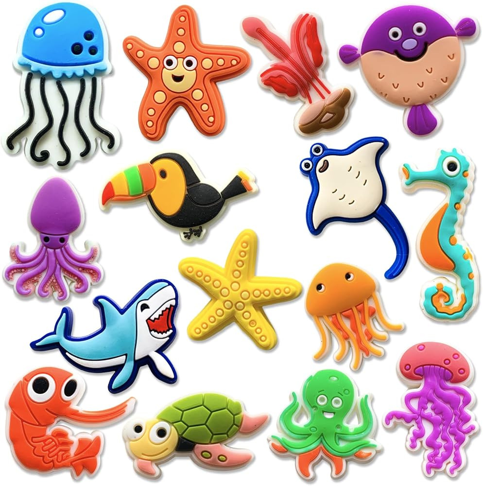 15Pcs Black Girl Medical Gay Sea Animal Shoe Charms Fit for Clog Sandals Decoration, Sushi Astron... | Amazon (US)