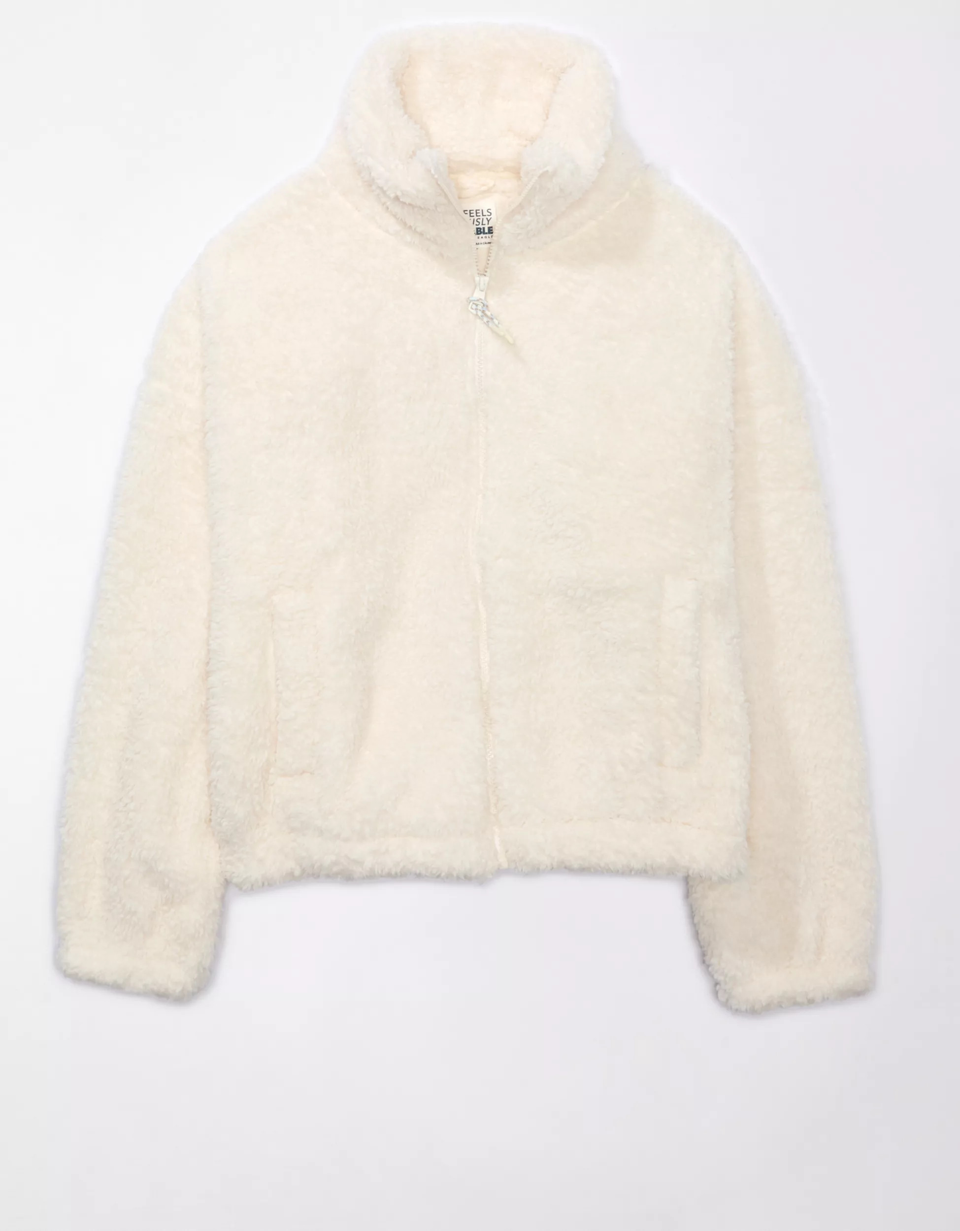 AE Zip-Up Bear Hug Sherpa Jacket | American Eagle Outfitters (US & CA)