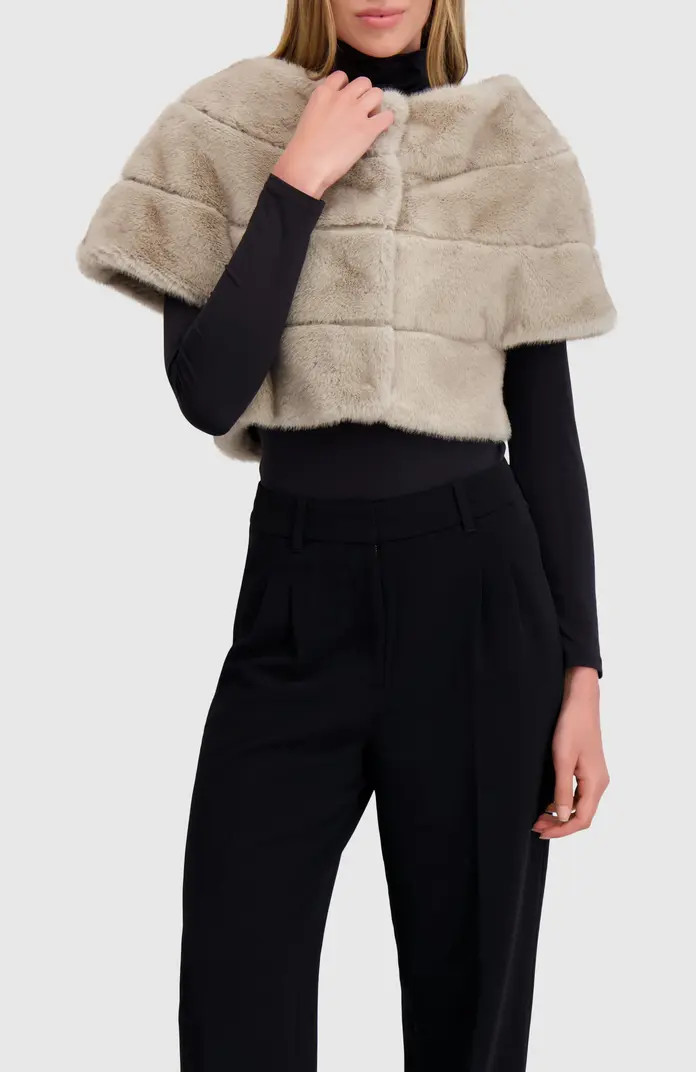 Lyla Grant Fur-Free Mink (Faux Fur) Capelet | Nordstrom | Nordstrom