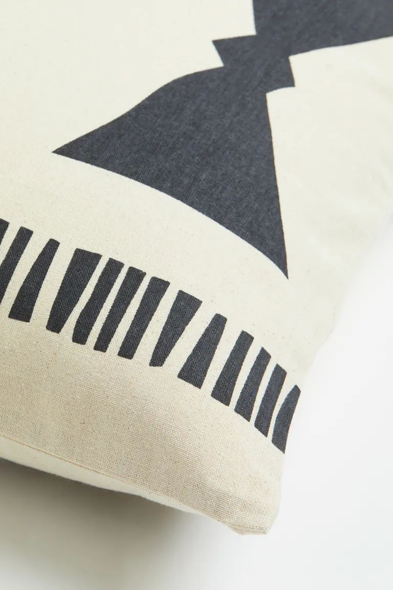 Patterned Cotton Canvas Cushion Cover | H&M (US + CA)