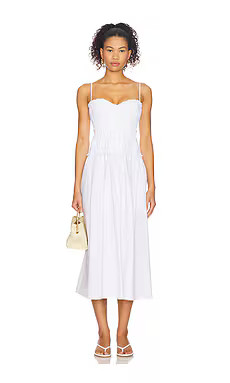 Tularosa Clea Midi Dress in White from Revolve.com | Revolve Clothing (Global)
