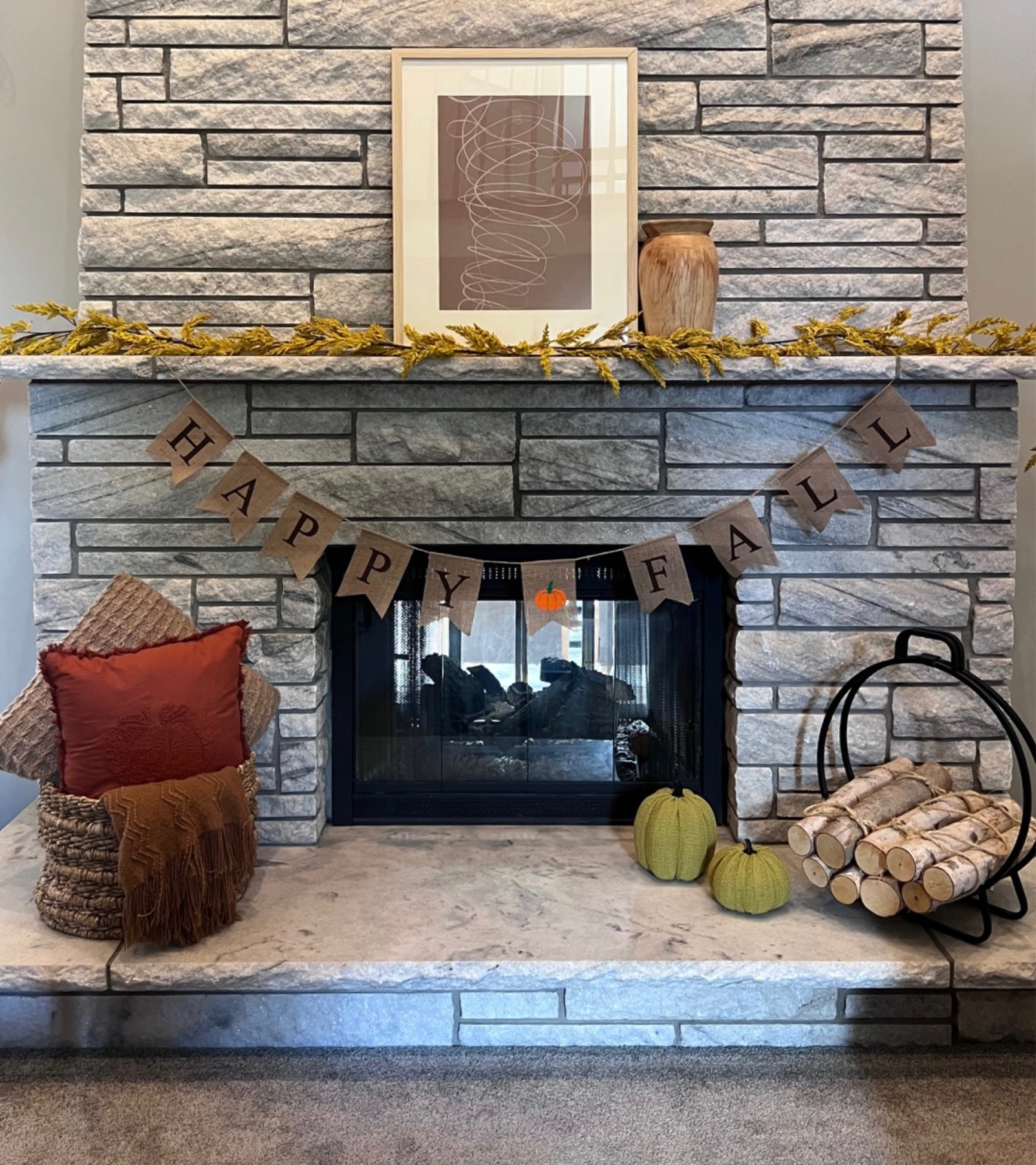 Bring on autumn and fall decorations! Simple yet festival for this fireplace mantle. 

#LTKhome #LTKstyletip #LTKSeasonal
