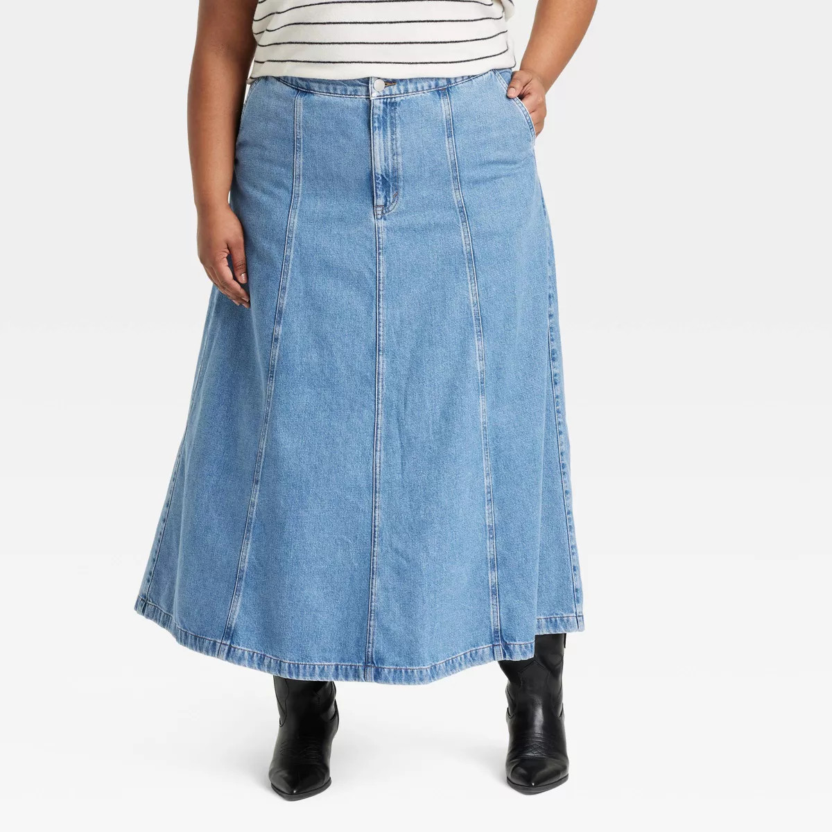 Women's Denim Circle Maxi Skirt - Universal Thread™ Medium Wash | Target
