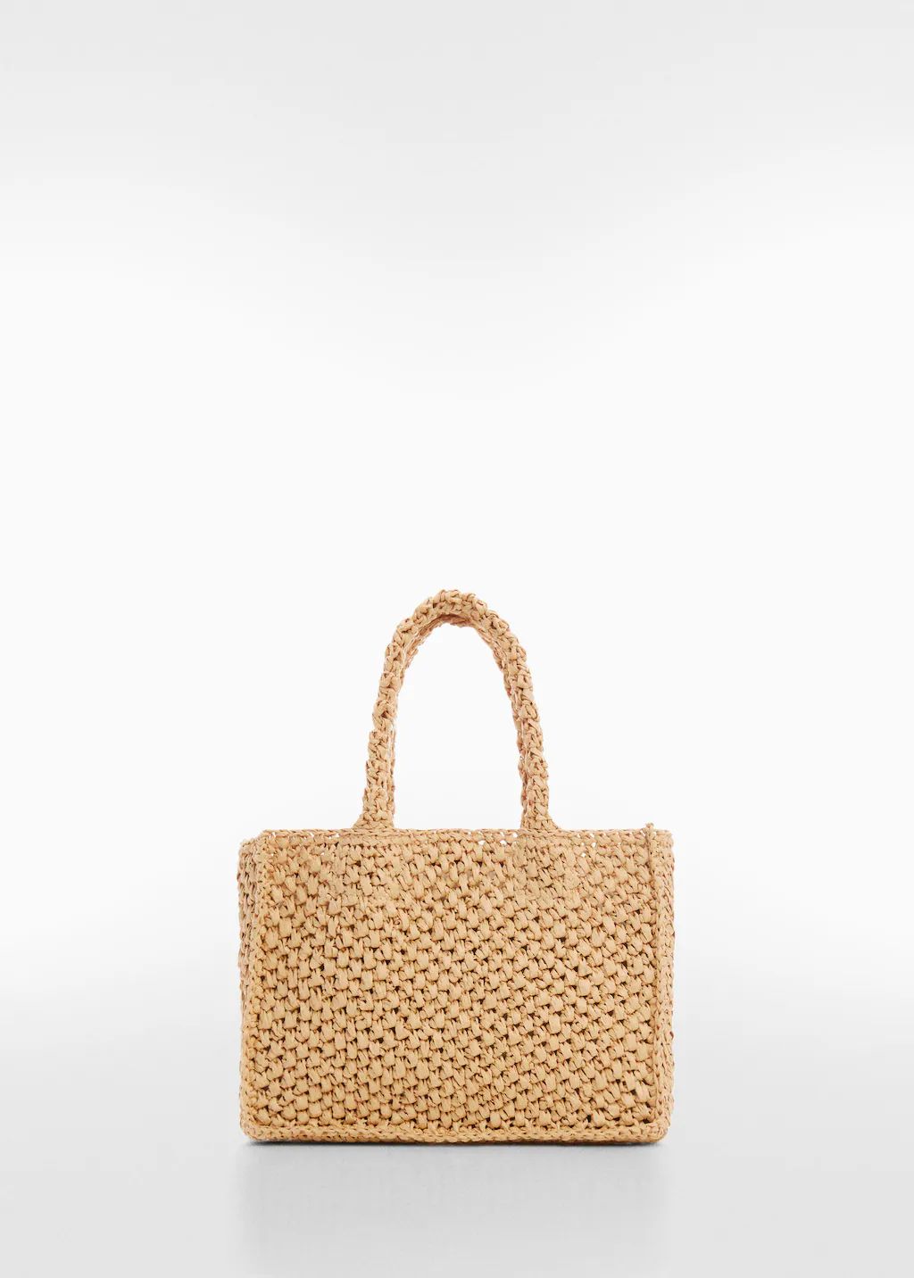 Raffia-effect shoulder bag -  Women | Mango United Kingdom | MANGO (UK)