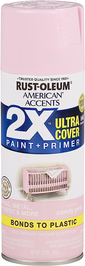 Rust-Oleum 327885 American Accents Spray Paint, 12 oz, Gloss Candy Pink | Amazon (US)