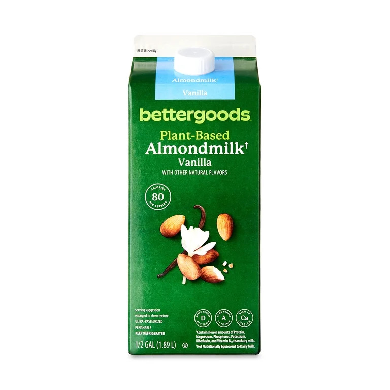 bettergoods Plant-Based Vanilla Almondmilk, Half Gallon | Walmart (US)