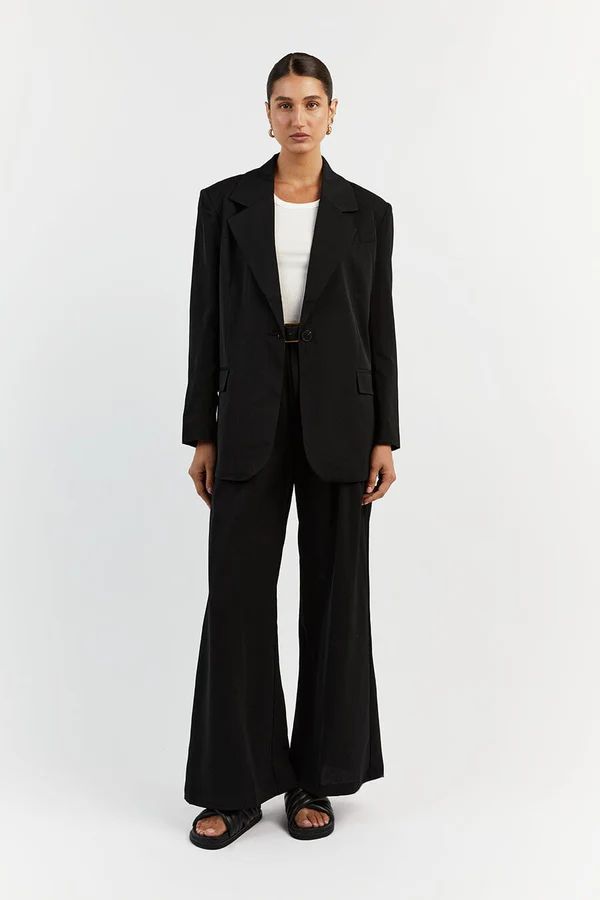 ZANDER OVERSIZED BLACK BLAZER | DISSH