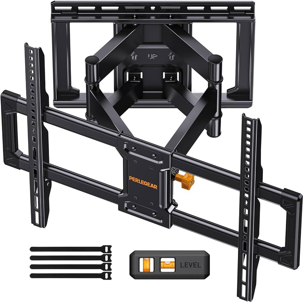 Perlegear UL Listed Full Motion TV Wall Mount for 42-85 inch TVs up to 132 lbs, TV Mount with Dua... | Amazon (US)