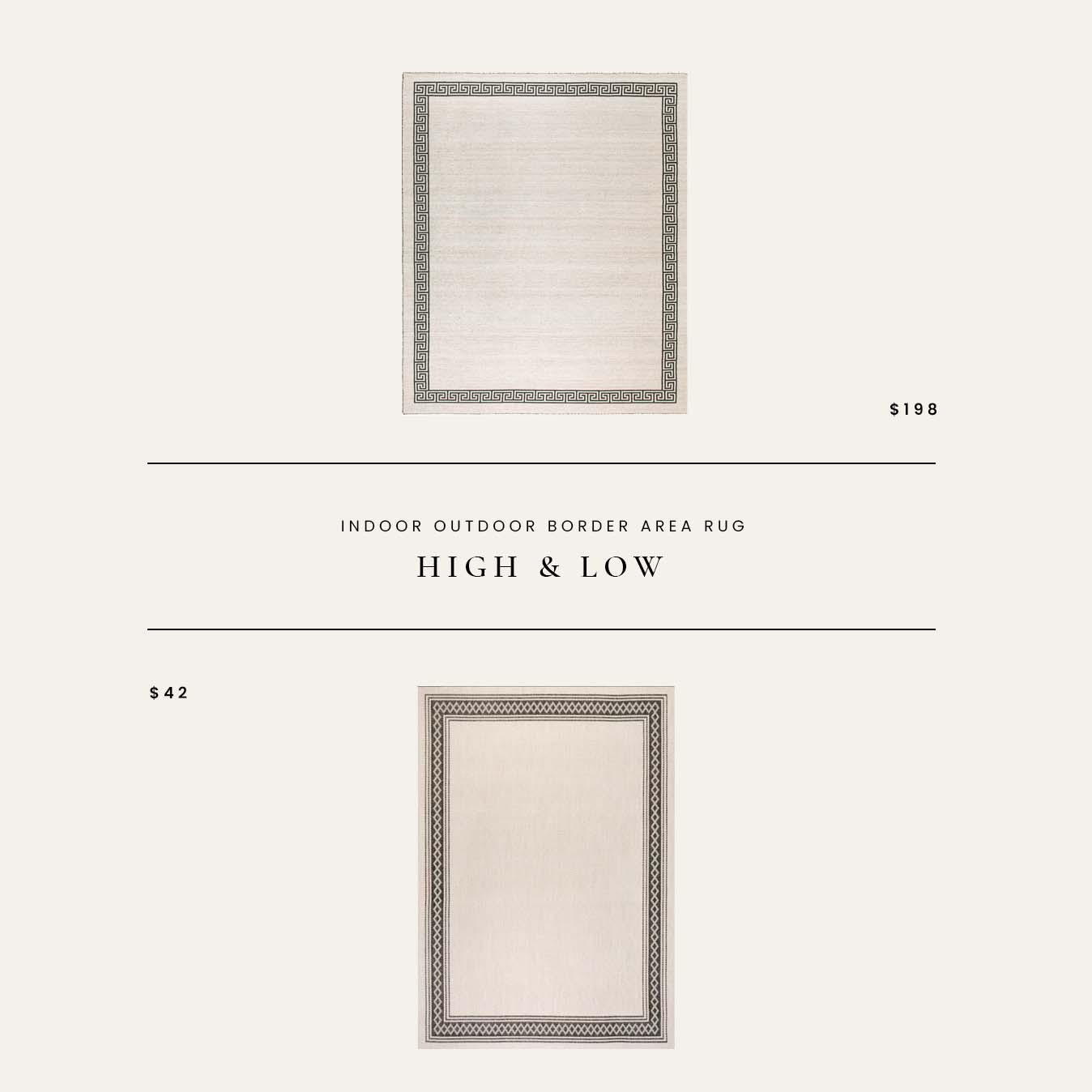 High / Low : Indoor Outdoor Border Area Rug 

 

#LTKHome
