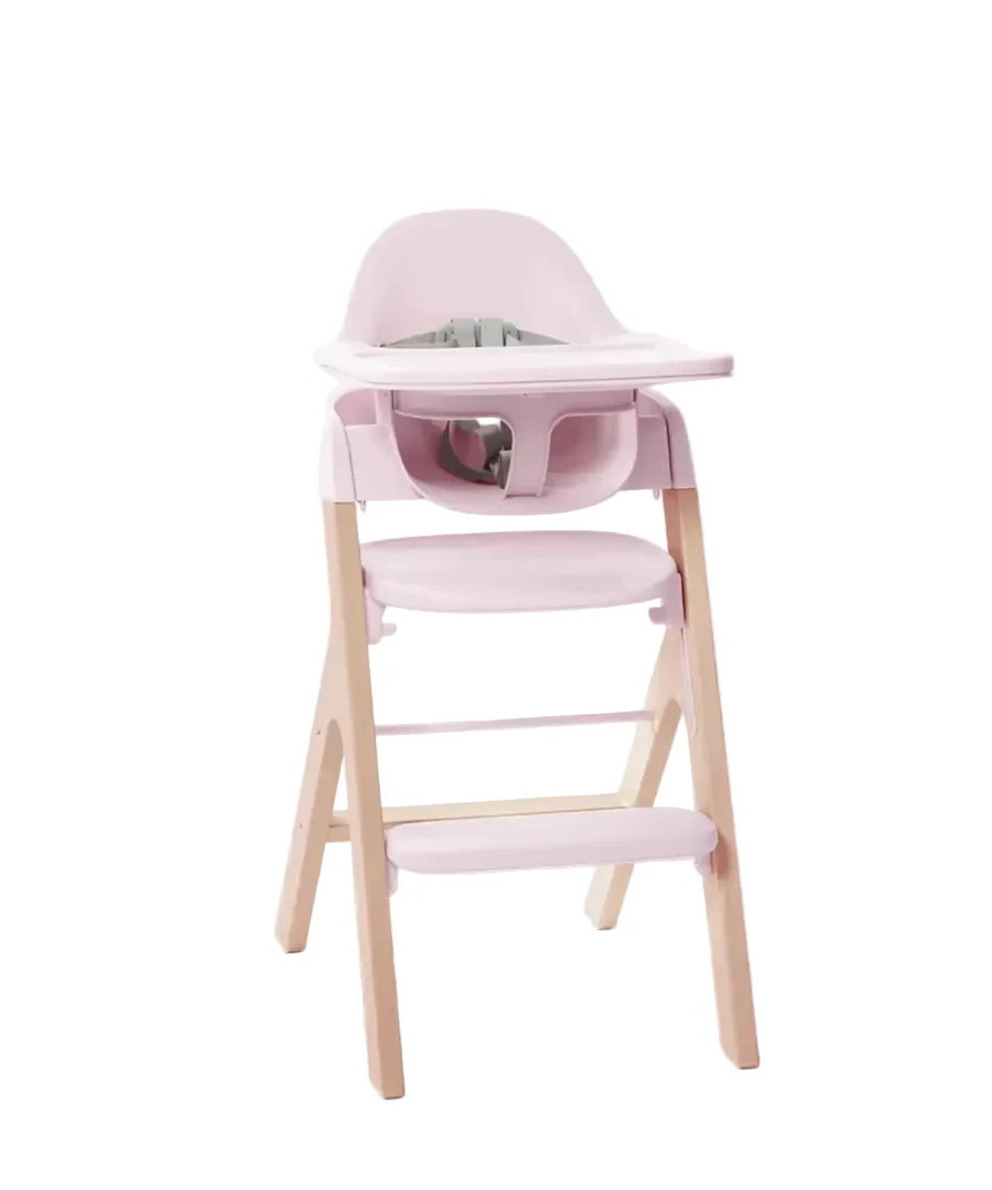 Mockingbird High Chair, Natural Beech, Petal Pink | GoodBuy Gear