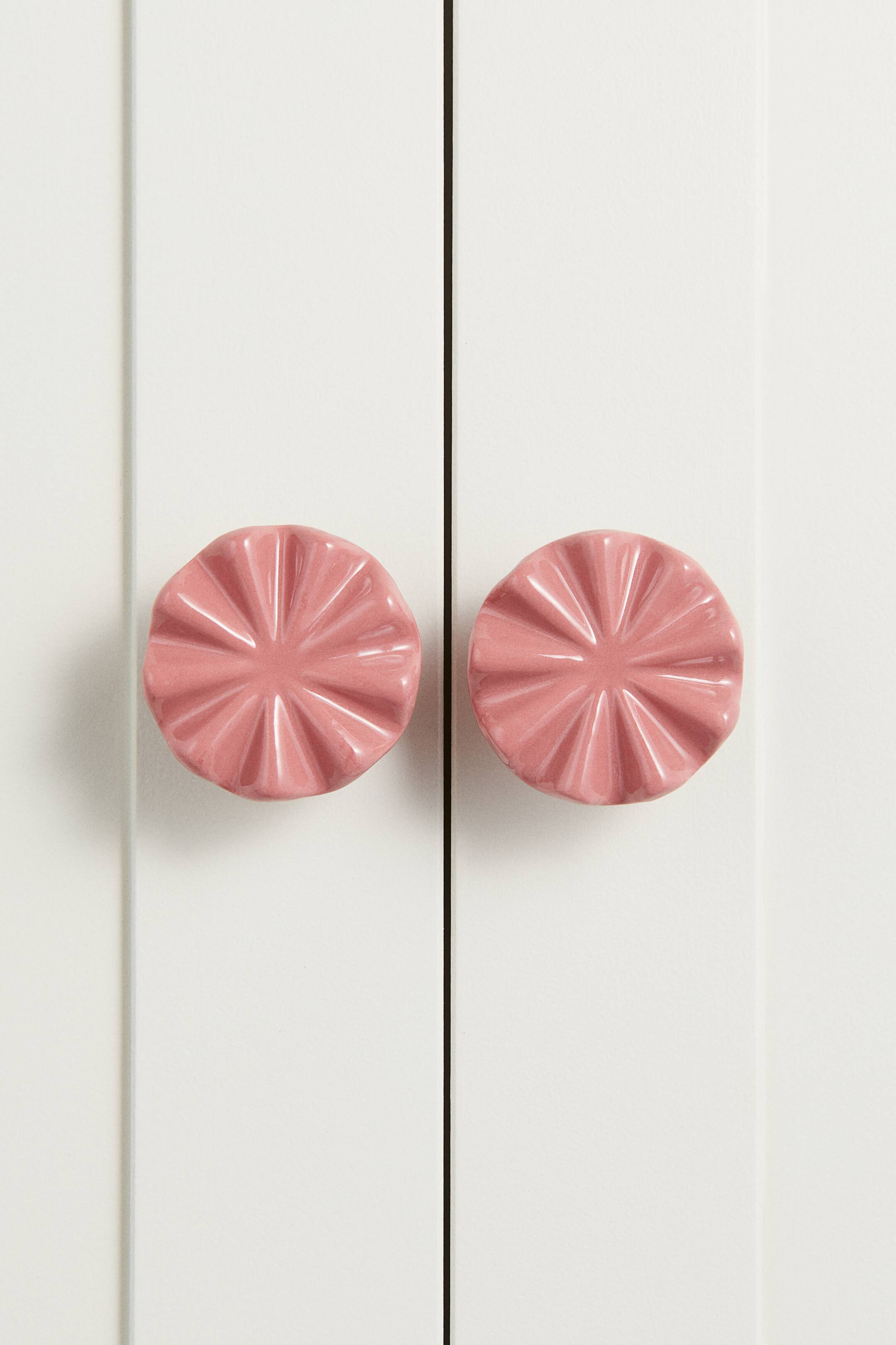 2-pack Stoneware Knobs - Pink - Home All | H&M US | H&M (US + CA)