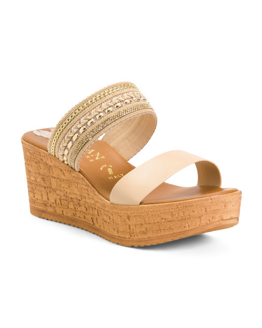 Made In Italy Platform Double Band Sandals | TJ Maxx