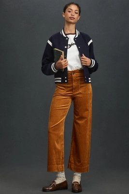 The Colette Corduroy Crop Wide-Leg Pants by Maeve | Anthropologie (US)