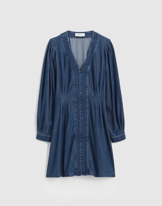 Denim Button-Front Mini Dress | Madewell