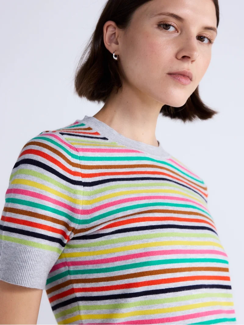 Free Assembly Women's and Women's Plus Cozy Yarn Sweater Tee with Short Sleeves, Sizes XS-4X | Walmart (US)